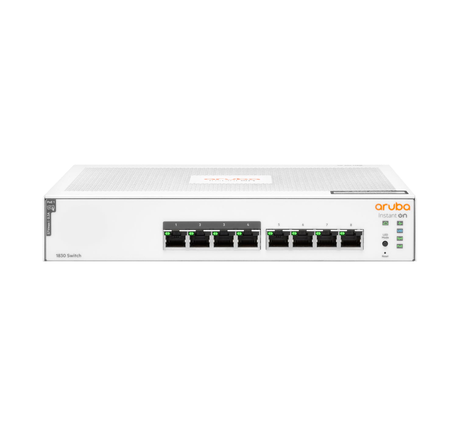 Switch HPE Instant On 1830 Gigabit Ethernet - 8 puertos, 4p PoE Clase 4 65 W (JL811A) Switch HPE Instant On 1830 Gigabit Ethernet - 8 puertos, 4p PoE Clase 4 65 W (JL811A)